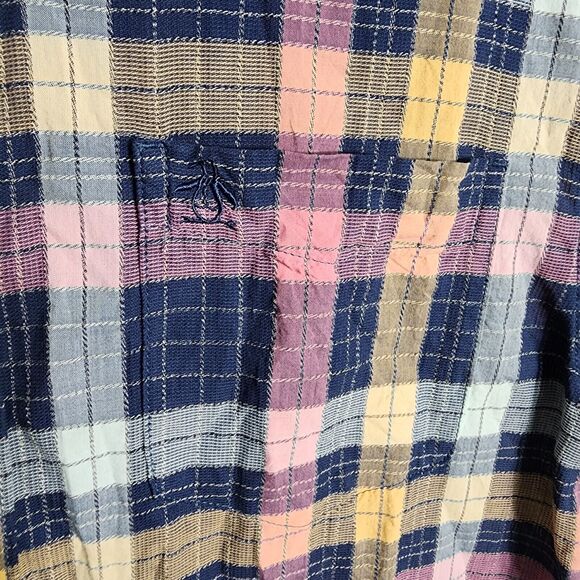 Original Penguin Men Shirt Size Large Plaid Button Up Short Sleeve Pocket Cotton - Picture 6 of 12